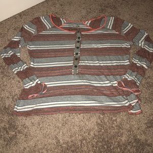 Free people striped long sleeve shirt!